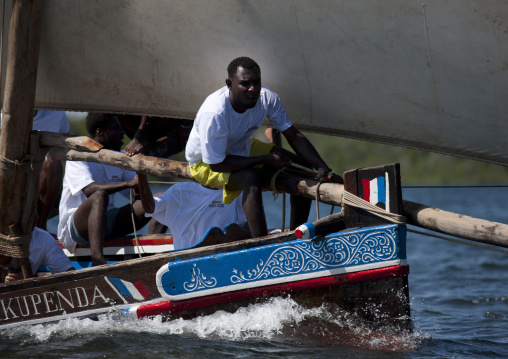 Dhow race during the Maulid festival, Lamu County, Lamu, Kenya