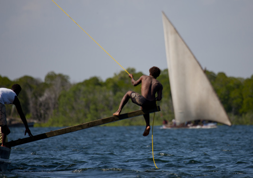 Dhow race during the Maulid festival, Lamu County, Lamu, Kenya