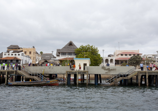 Old town waterfront and dock, Lamu County, Lamu, Kenya