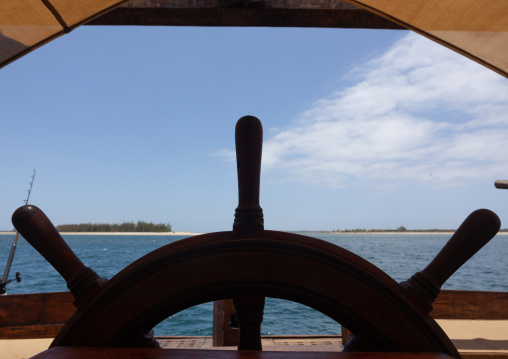 Old Vintage Wooden Helm Wheel, Lamu County, Lamu, Kenya