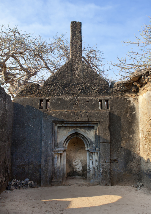Mosque in Takwa ruins, Lamu County, Manda island, Kenya