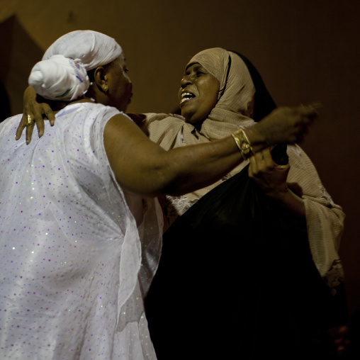 Women dancing during Maulid festival, Lamu County, Lamu, Kenya