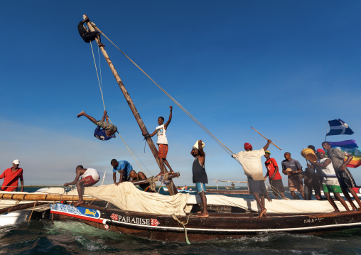 Dhow race during the Maulid festival, Lamu County, Lamu, Kenya