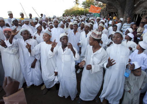 Muslim people celebrating the Maulid festival, Lamu County, Lamu, Kenya