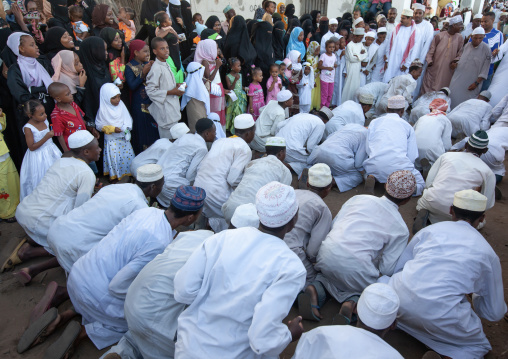 Muslim people celebrating the Maulid festival, Lamu County, Lamu, Kenya