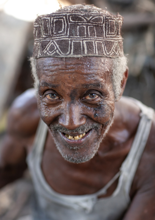 Portraot of a mulsim blacksmith, Lamu County, Matondoni, Kenya