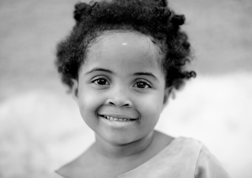 Portrait of a smiling swahili girl, Lamu county, Lamu, Kenya