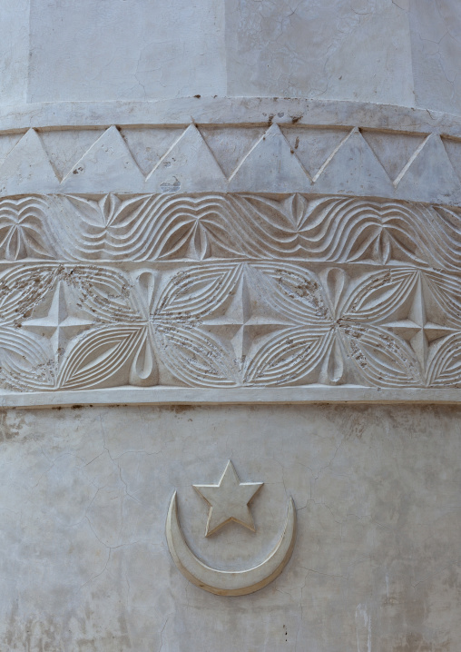 Plasterwork on the friday mosque wall, Lamu County, Shela, Kenya