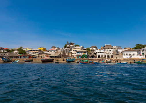 The old town seen from the sea, Lamu county, Lamu town, Kenya