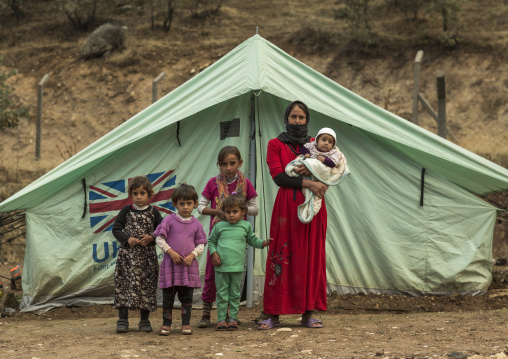 Yezedi Refugee Family From Sinjar, Lalesh, Kurdistan, Iraq