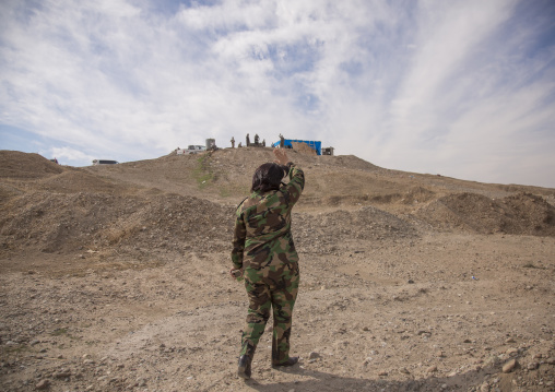 Colonel Nahida Ahmad Rashid On The Frontline, Taza, Kurdistan, Iraq