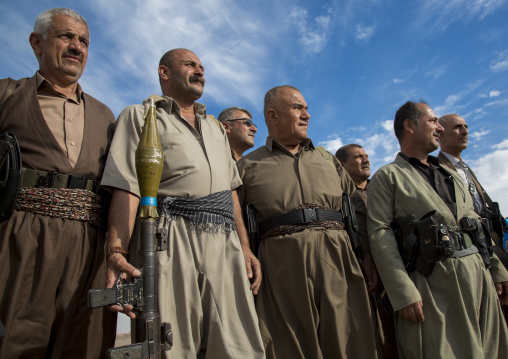 Kurdish Peshmergas Veterans On The Frontline, Kirkuk, Kurdistan, Iraq