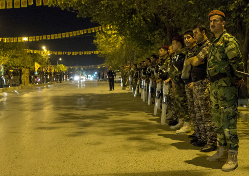 Policemen During Kdp Meeting, Suleymanyah, Kurdistan, Iraq