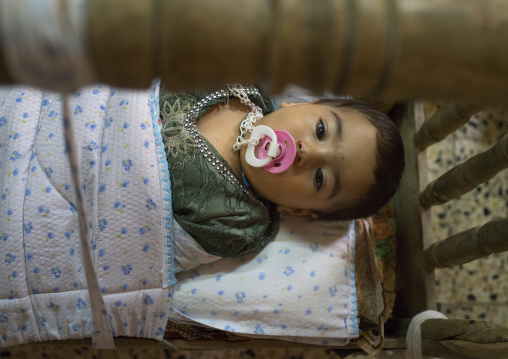 Yazidi Baby In The Temple City Of Lalesh, Kurdistan, Iraq
