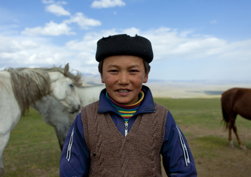 Boy With Kalpak Hat, Saralasaz Jailoo, Kyrgyzstan
