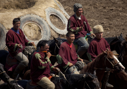Horsemen After The Horse Game On National Day, Bishkek, Kyrgyzstan