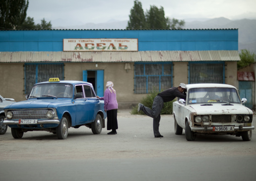 People Waiting For The Taxi To Go, Kochkor, Kyrgyzstan