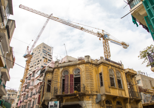 Traditional old buildings in Mar Mikhael, Beirut Governorate, Beirut, Lebanon