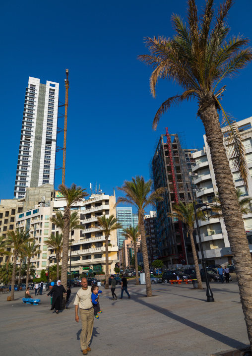 Luxury residential buildings in the corniche, Beirut Governorate, Beirut, Lebanon