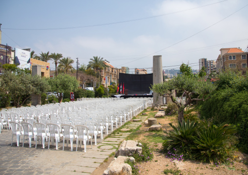 Open air cinema in the old town, Mount Lebanon Governorate, Byblos, Lebanon