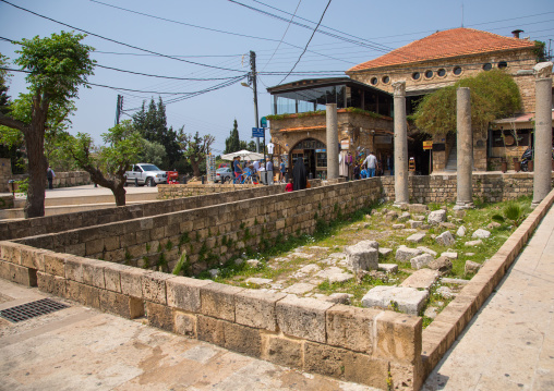 Antique coloumns in the historic town, Mount Lebanon Governorate, Byblos, Lebanon