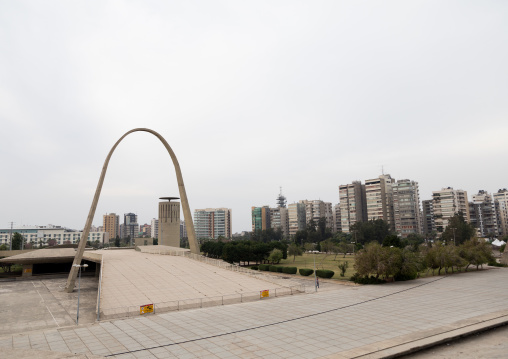 The arch at the Rachid Karami international exhibition center designed by brazilian architect Oscar Niemeyer, North Governorate, Tripoli, Lebanon