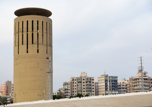 Water tower at the Rachid Karami international exhibition center designed by brazilian architect oscar niemeyer, North Governorate, Tripoli, Lebanon