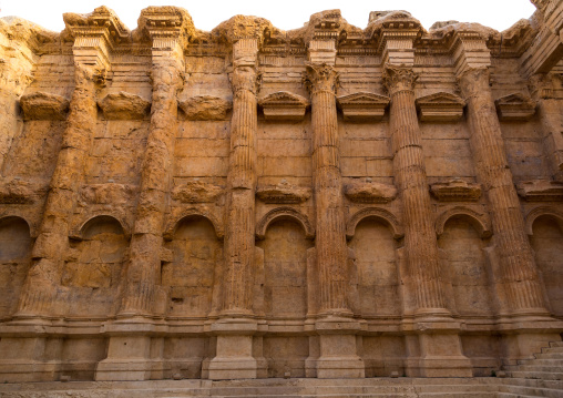 Inside the temple of Bacchus in the archaeological site, Beqaa Governorate, Baalbek, Lebanon