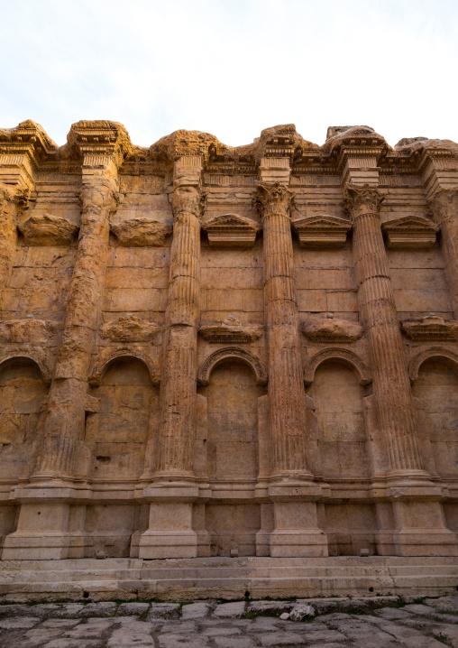 Inside the temple of Bacchus in the archaeological site, Beqaa Governorate, Baalbek, Lebanon