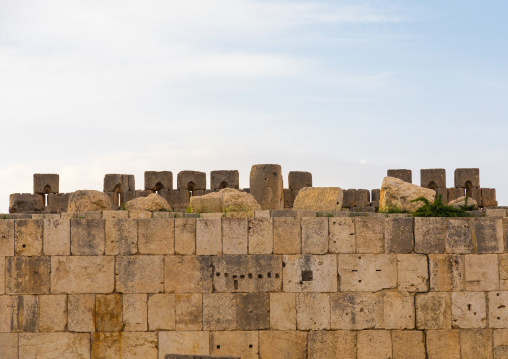 Huge wall  in the archaeological site, Beqaa Governorate, Baalbek, Lebanon