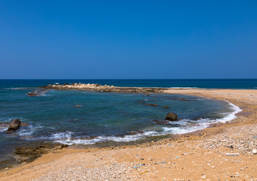 Deserted seashore, South Governorate, Tyre, Lebanon