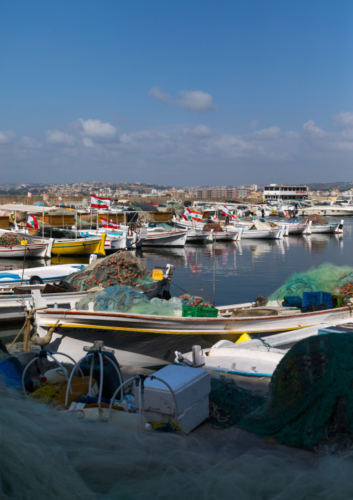 Fishing boats in port, South Governorate, Tyre, Lebanon