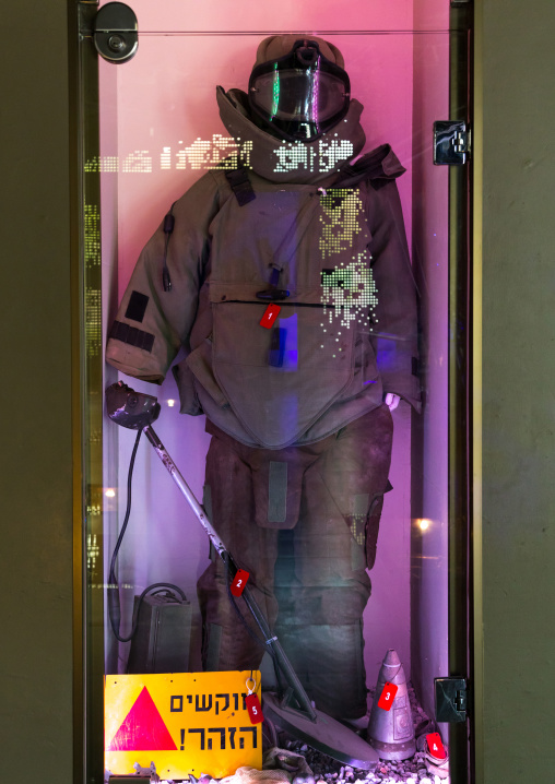 Israeli mine protection in the war museum operated by Hezbollah called the tourist landmark of the resistance or museum for resistance tourism, South Governorate, Mleeta, Lebanon
