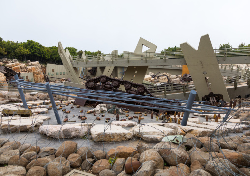 War museum operated by Hezbollah called the tourist landmark of the resistance or museum for resistance tourism, Nabatiyeh Governorate, Mleeta, Lebanon