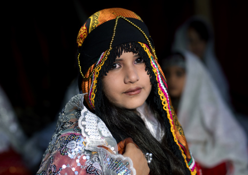 Tuareg girl in traditional clothing, Tripolitania, Ghadames, Libya