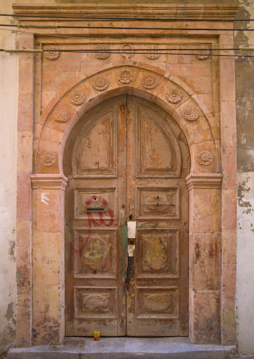 Building entrance from the italian settlement, Tripolitania, Tripoli, Libya