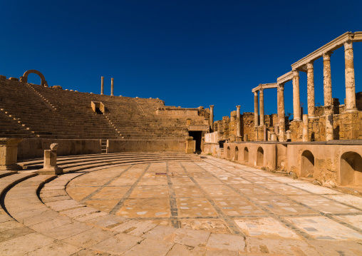 Roman theatre in leptis magna, Tripolitania, Khoms, Libya