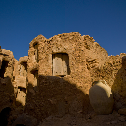 Granaries in the old ksar, Tripolitania, Nalut, Libya