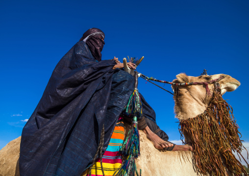 Tuareg man riding his camel, Tripolitania, Ghadames, Libya