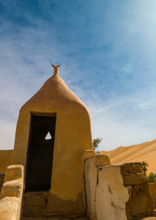 Old mosque in ubari lakes, Fezzan, Umm al-Maa, Libya