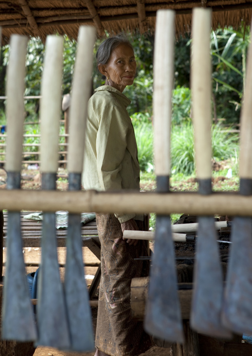 Blacksmith woman, Boloven, Laos