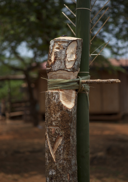 Alak tribe statue for wedding, Boloven, Laos