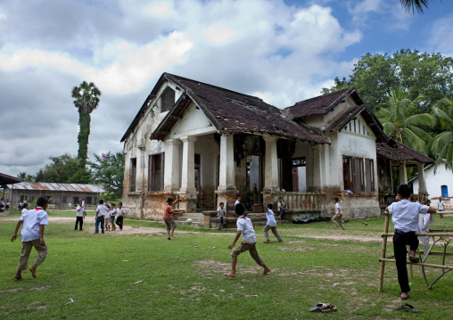 Old colonial school, Don khong island, Laos