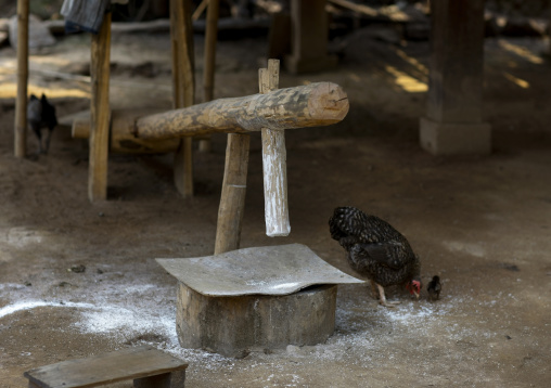 Rice pestle, Houei xay, Laos