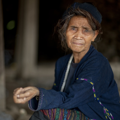 Khmu minority old woman, Xieng khouang, Laos
