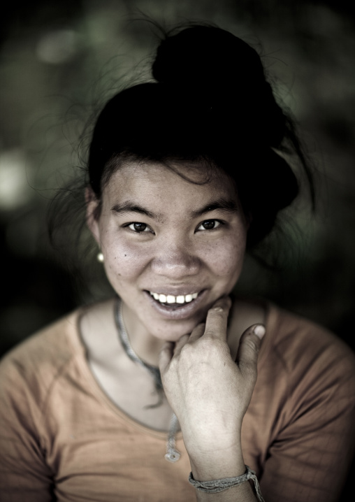 Smiling thai dam minority woman, Luang namtha, Laos
