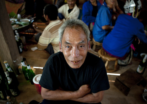 Akha minority man, Ban ta mi, Laos
