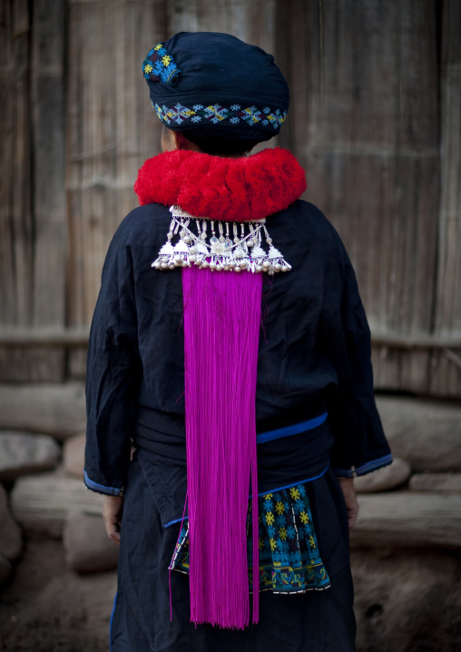 Yao minority woman back, Ban xay leck, Laos