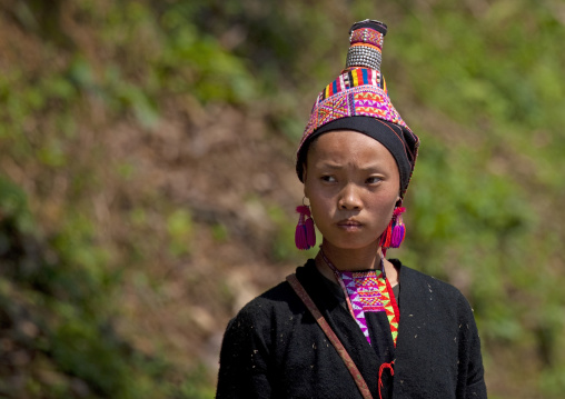 Akha pala minority woman, Muang sing, Laos