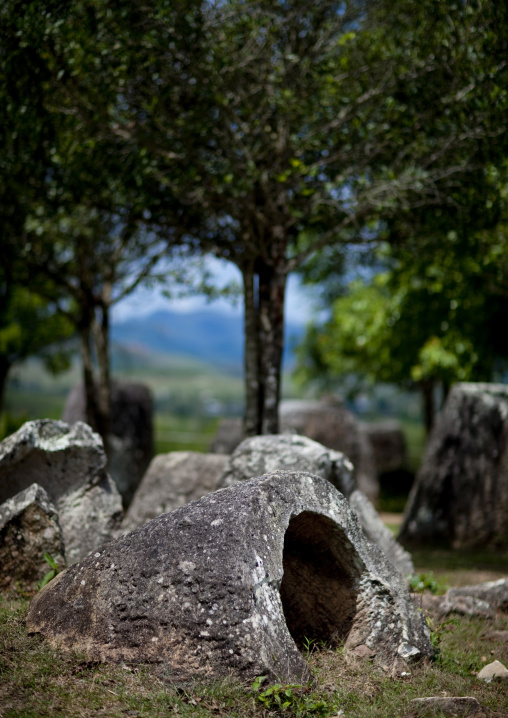 Plain of jars on xieng khuang plateau, Phonsavan, Laos